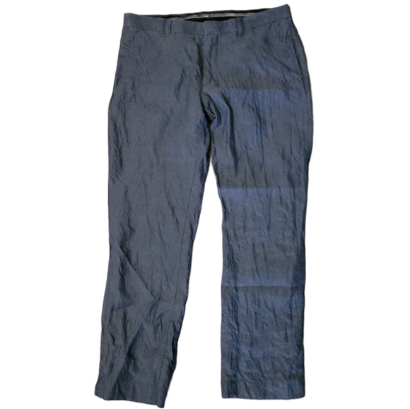 🍁3/$30 H & M Men's Linen Grey Pants Size 34 - Picture 1 of 10